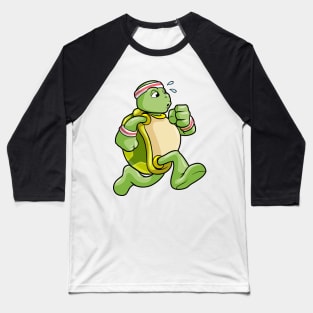 Turtle as jogger with a sweatband Baseball T-Shirt